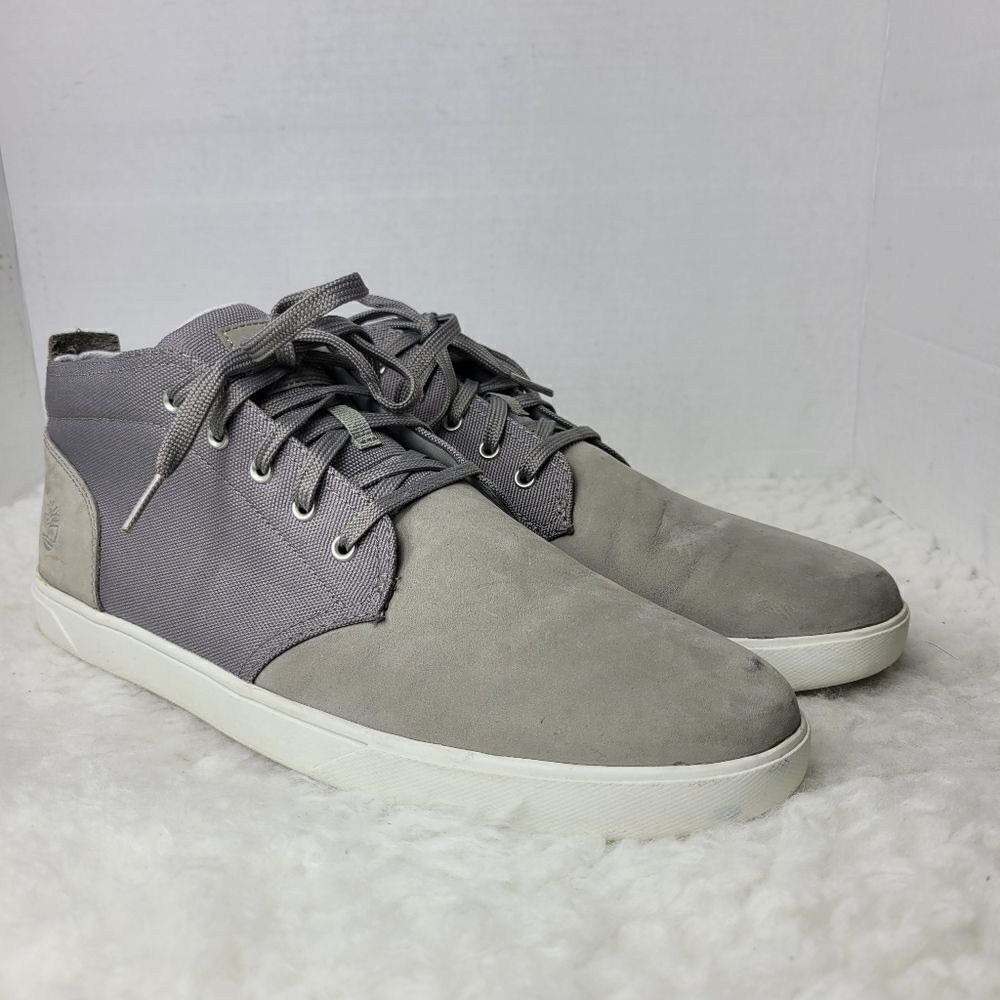 Timberland Davis Square Mens Sneaker Size 12 Leather Chukka Wheat Nubuck Shoes